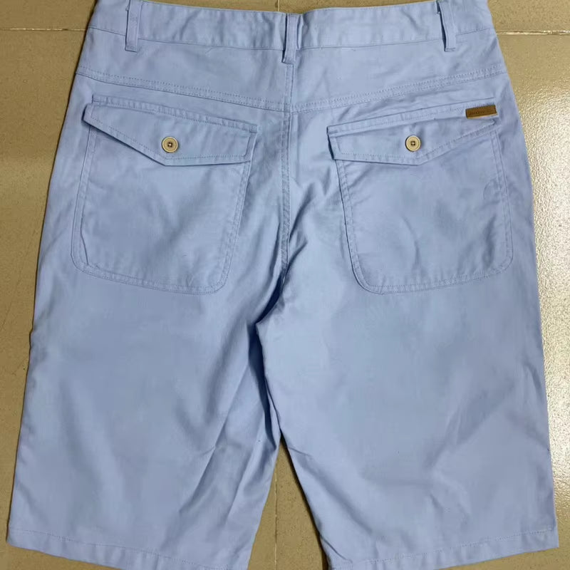 Designer New Linen Shorts Men Casual Beach Short Men Brand Wild Leisure Solid Cargo Shorts for Men Bermuda Masculina Bermudas