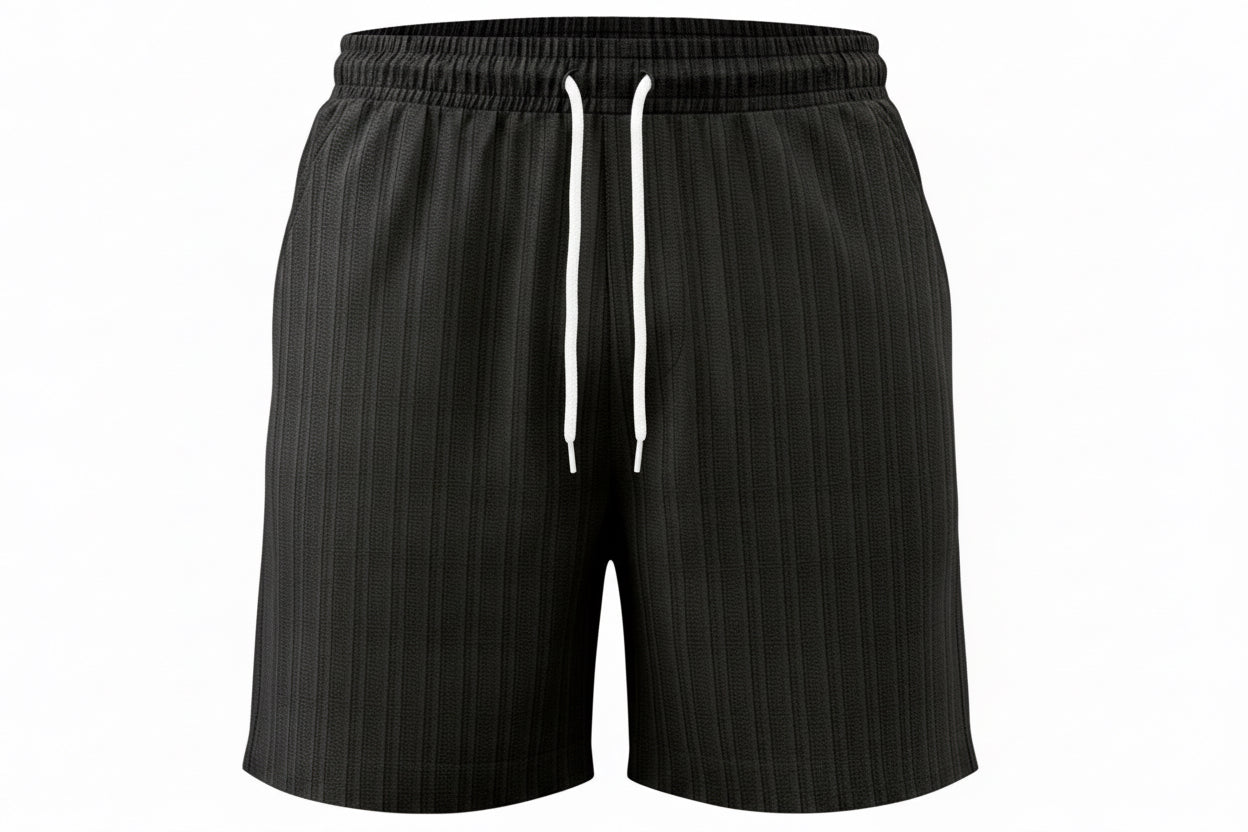 Stripe Print Shorts Summer Fashion Drawstring Sweatpants Casual Clothing for Men