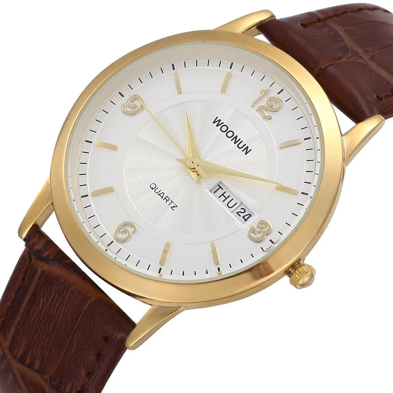 Minimalist Watch Men Mens Watches Quartz Leather Date Day Watch Thin Mens Watches Male Watches Men Wrist Watch Relogio Masculino