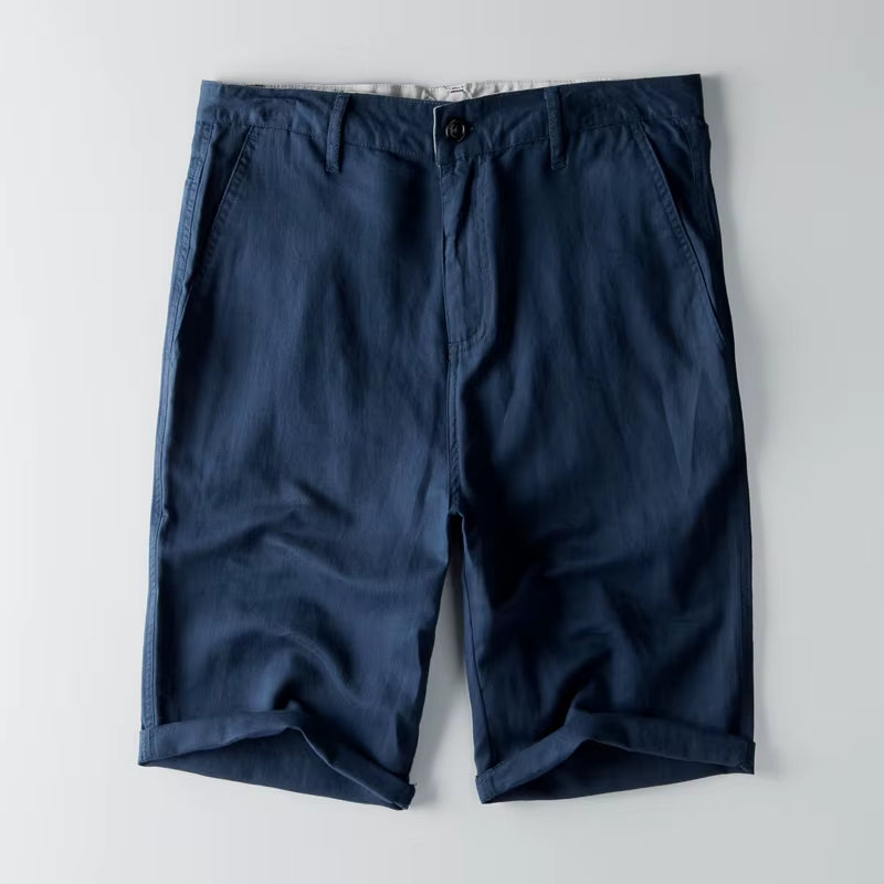 Designer New Linen Shorts Men Casual Beach Short Men Brand Wild Leisure Solid Cargo Shorts for Men Bermuda Masculina Bermudas