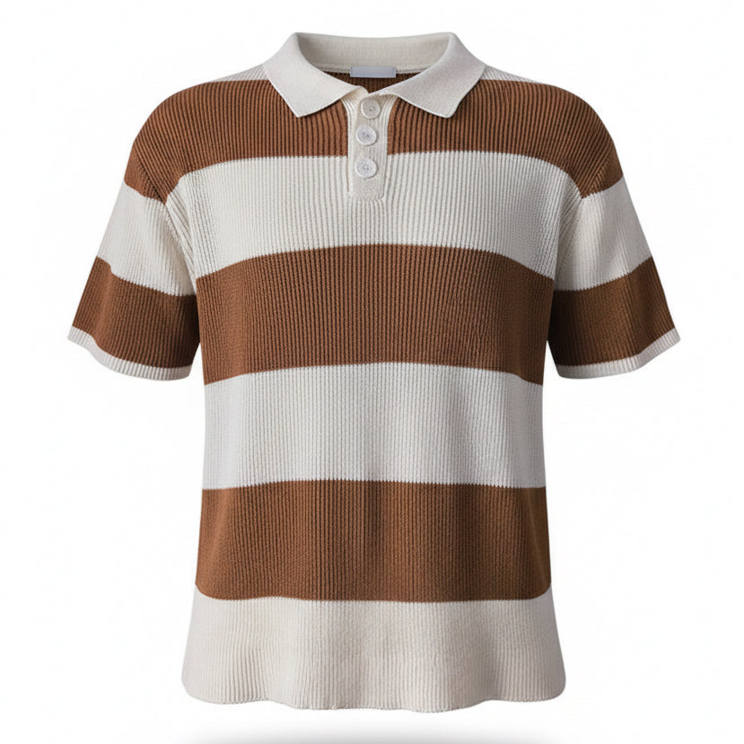 Mens Clothing Summer Fashion Lapel Sweater Short Sleeve Men Clothing Men Wears