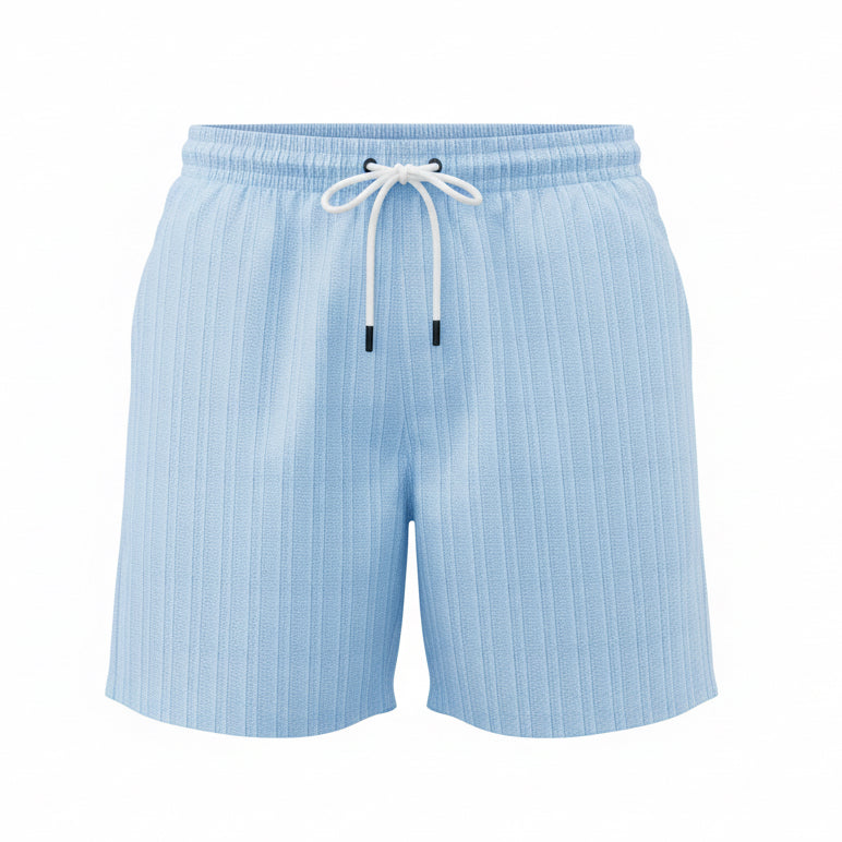 Stripe Print Shorts Summer Fashion Drawstring Sweatpants Casual Clothing for Men